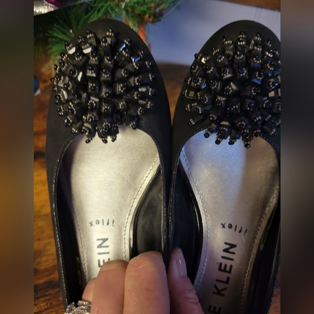 Anne Klein women iflex shoes 8 med beaded toe-black - Picture 8 of 14